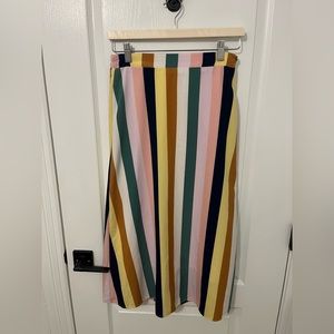 High-waisted striped skirt